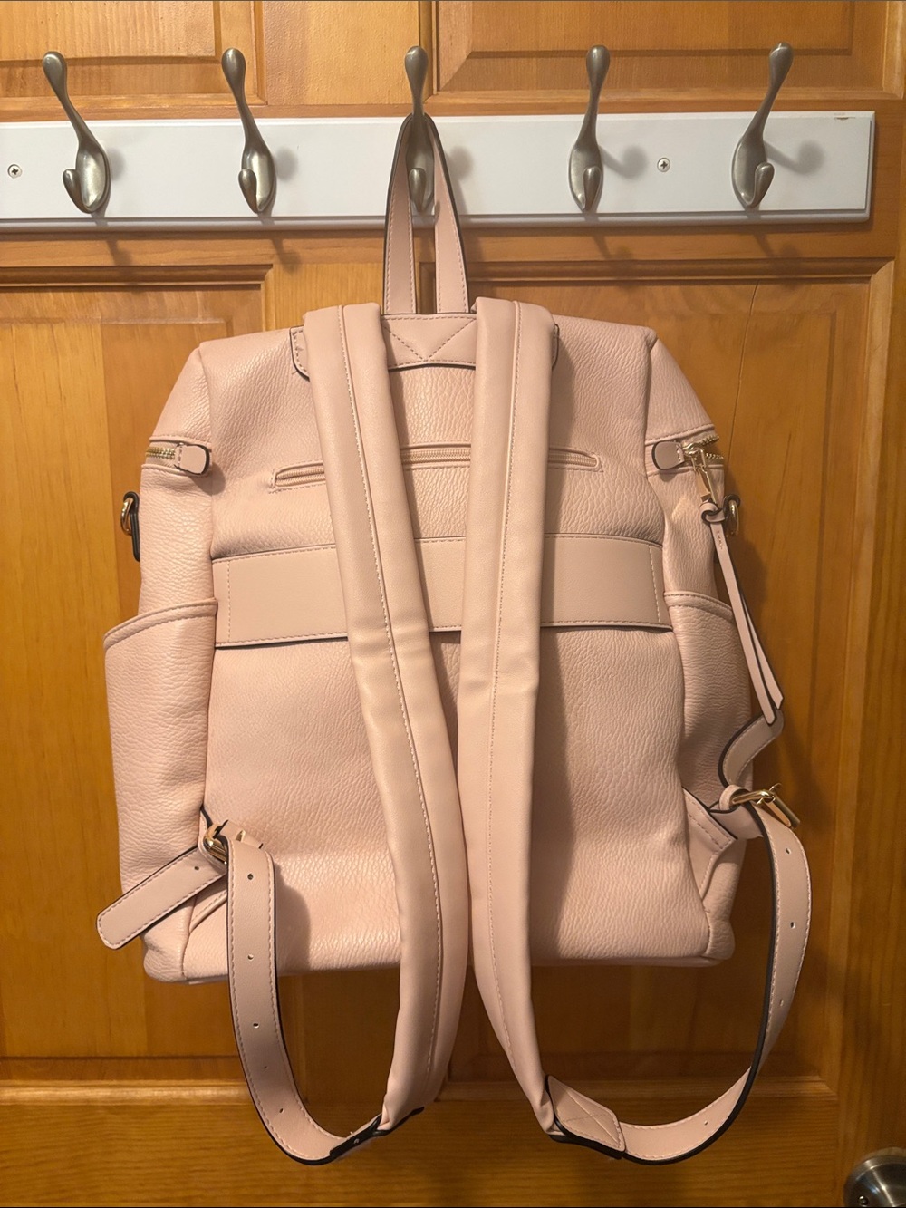 Poppy & Peonies Pale Blush commuter Backpack. Missing Crossbody strap. - Picture 8 of 8